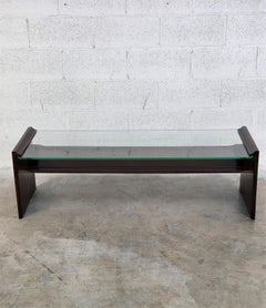 "Acca" wood and Glass Coffee Table by Kazuhide Takahama for Gavina 60s