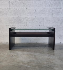 "Acca" Wood and Glass Rare Coffee Table by Kazuhide Takahama for Gavina 60s