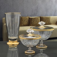 Vaso in vetro Accademia con oro 24K di Creart