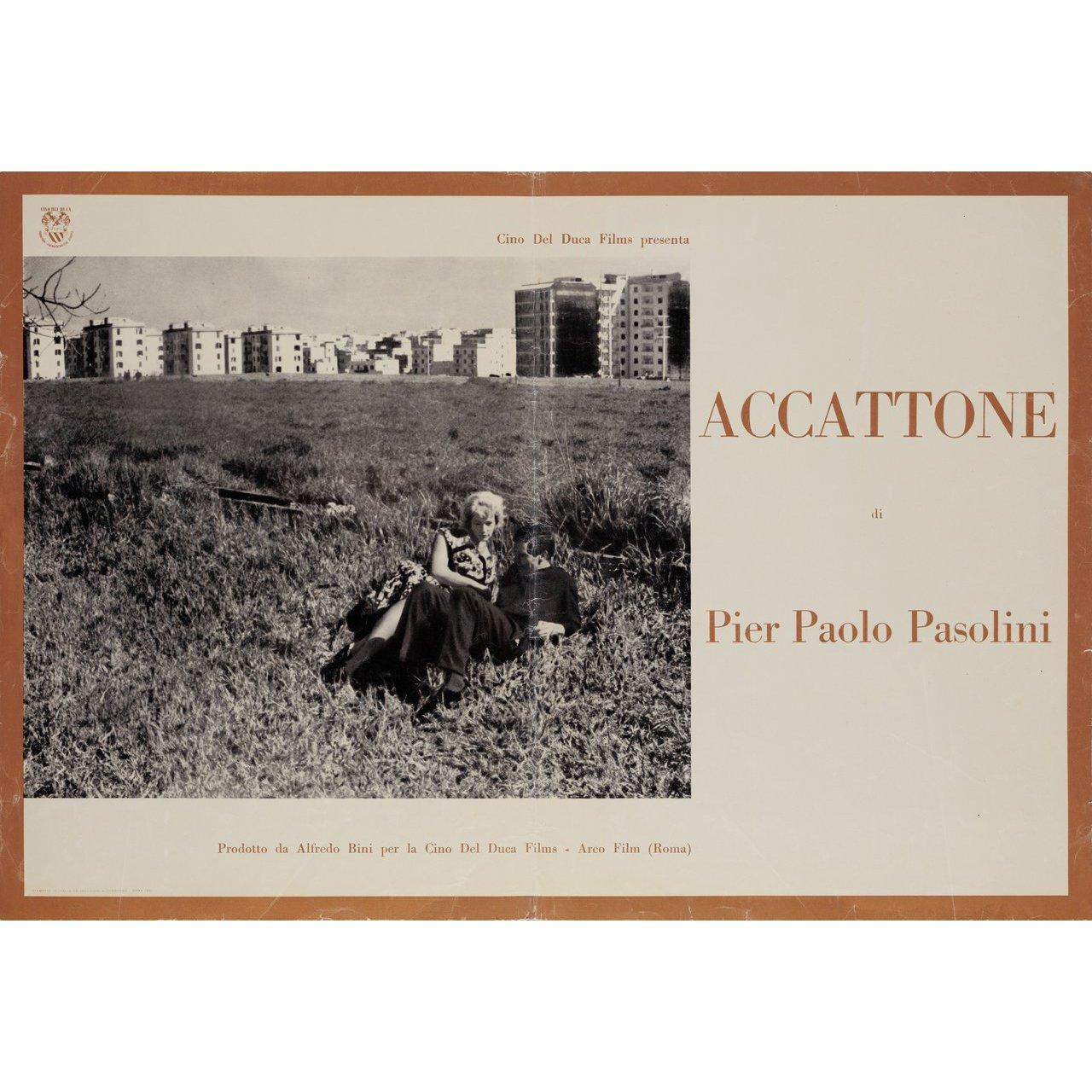 Accattone 1961 Italian Fotobusta Film Poster In Fair Condition In New York, NY