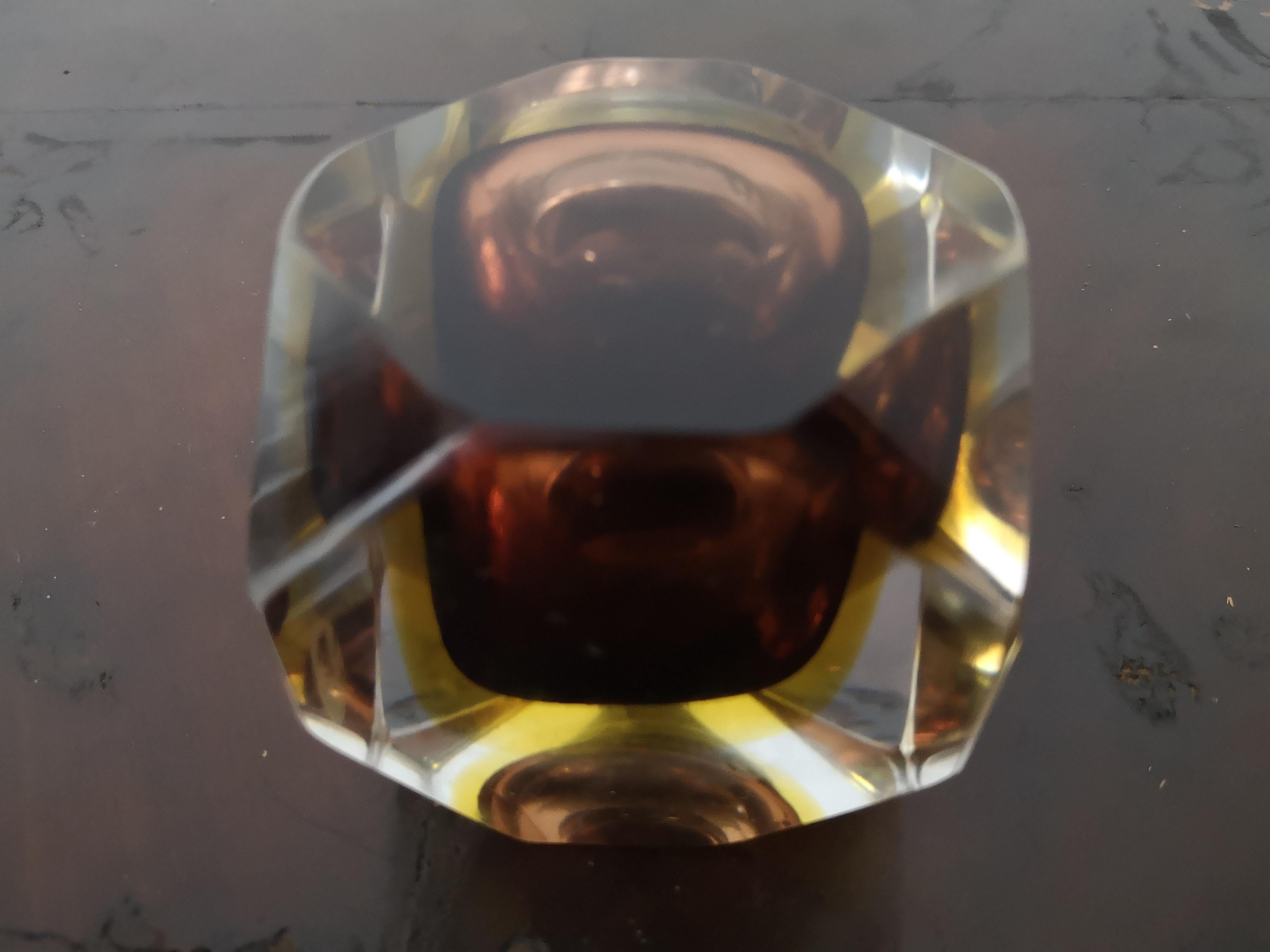 Untergetauchtes Glas Tischfeuerzeug Seguso Murano 1960er Jahre im Angebot 1