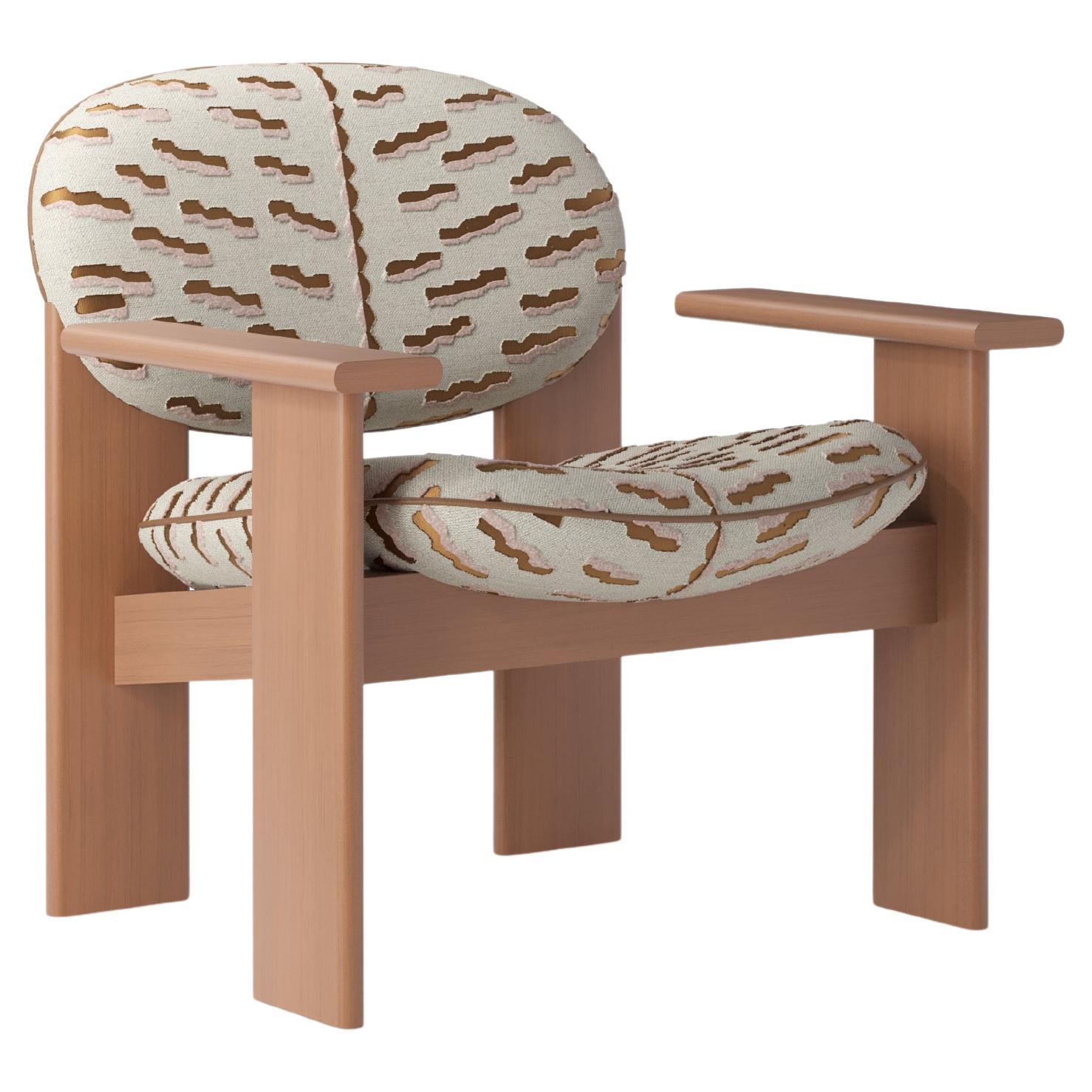 Accent Archipen Lounge Chair with Armrests in Dedar Tiger Beat jacquard by NOOM For Sale