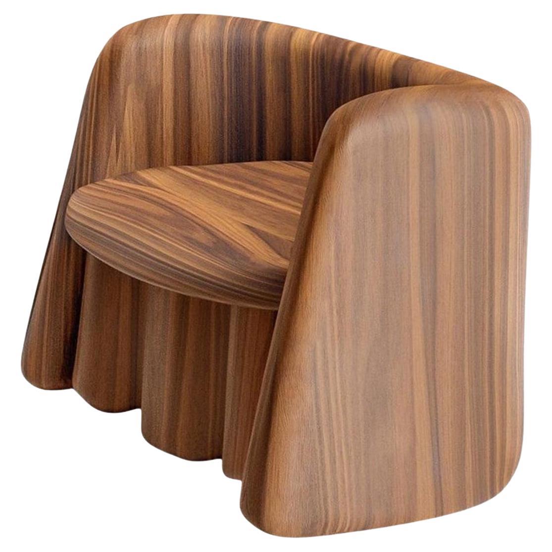 Fauteuil d'appoint Plisse de collection en bois massif par Alter Ego Studio en vente