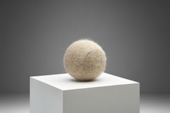 Accent Ball Pillow in Sand Coloured Fabric