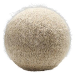 Accent Ball Pillow in Sand Coloured Fabric 