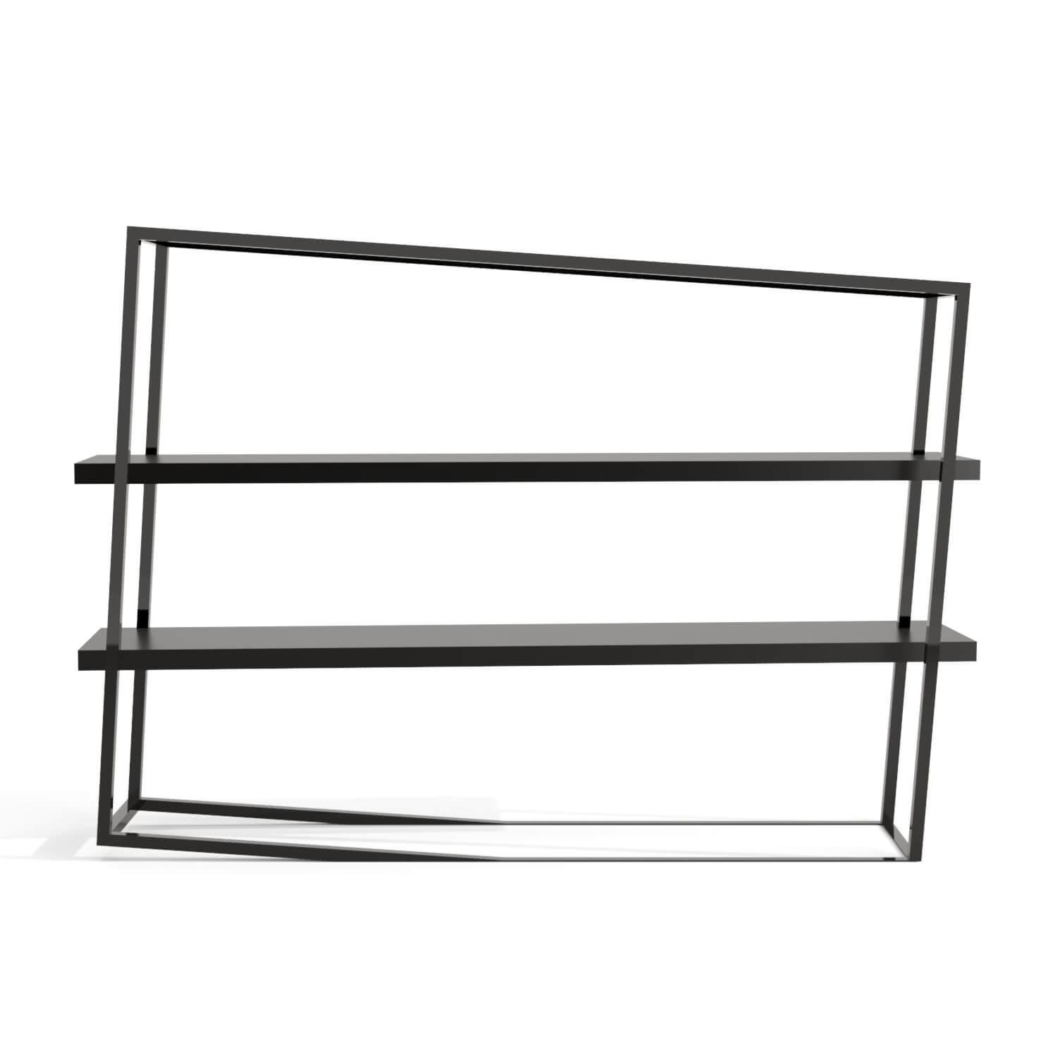 Modern Accent Bookcase with Shelves in Tineo Wood and Brushed Stainless Steel For Sale 1