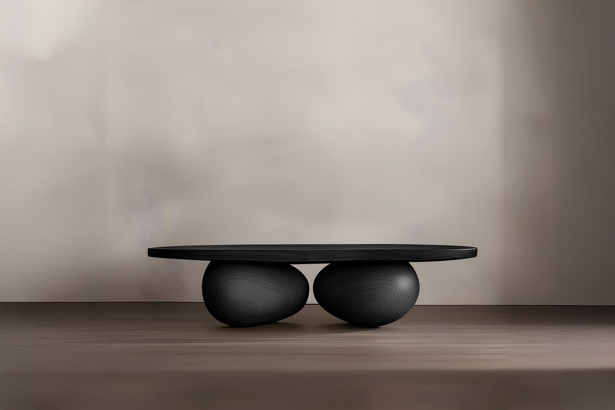 Mexicain Table basse d'appoint Serie 11 - Sereno by Joel Escalona avec pieds en galets en vente