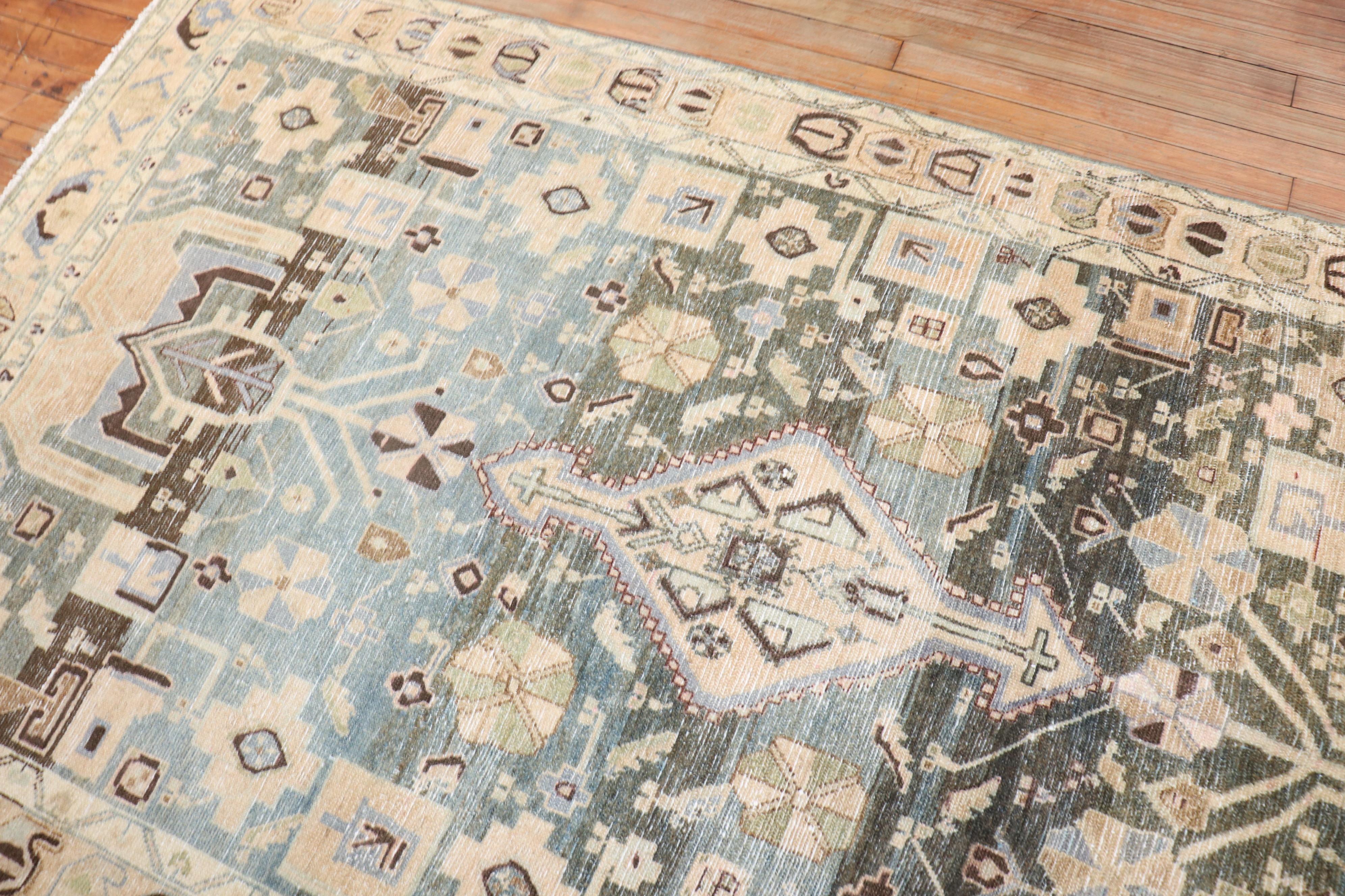 Hand-Knotted Accent Persian Malayer Rug