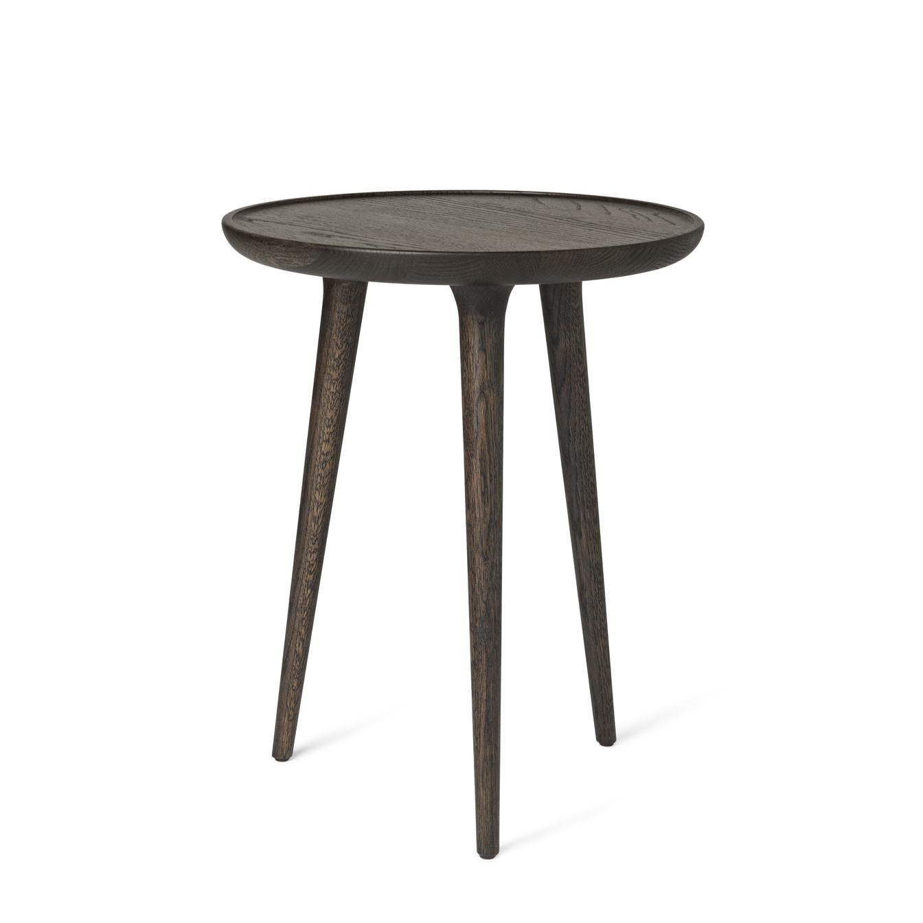 Modern Accent Round Table L FSC Certified Oak Sirka Grey Stain by Mater Design