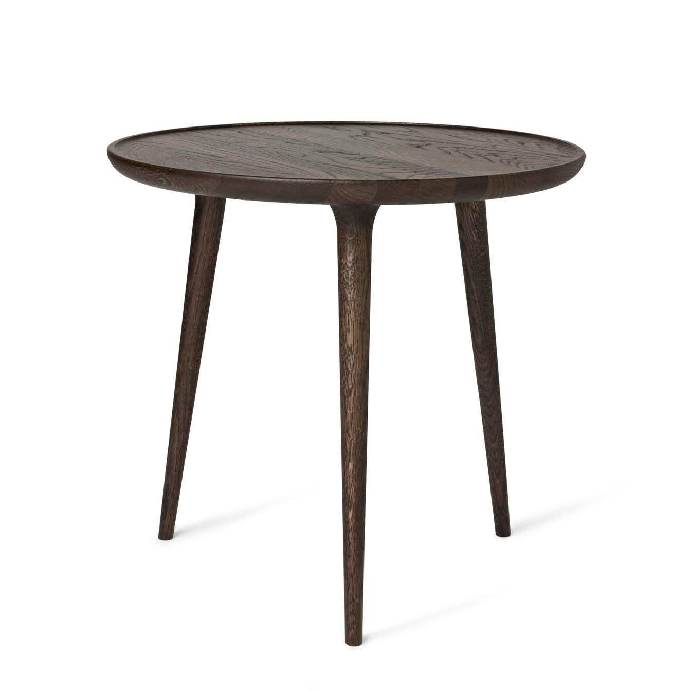 Modern Accent Round Table M Fsc Certified Oak Sirka Grey Stain by Mater Design