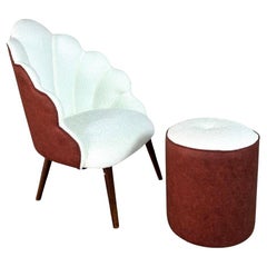 Sedia Accent Shell e ottomana