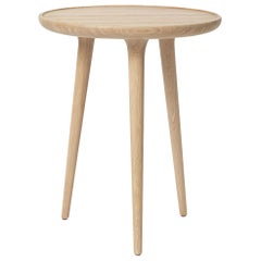 Accent Table M FSC certified Oak Wood White Matte Lacquer by Mater Design
