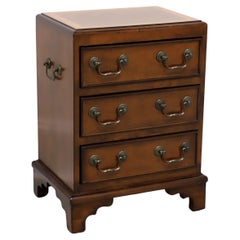 ACCENTS BEYOND Banded Mahogany Chippendale Three-Drawer Chairside Chest