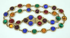 ACCESSOCRAFT NYC Kettengürtel mit Juwelen, 1980er Jahre