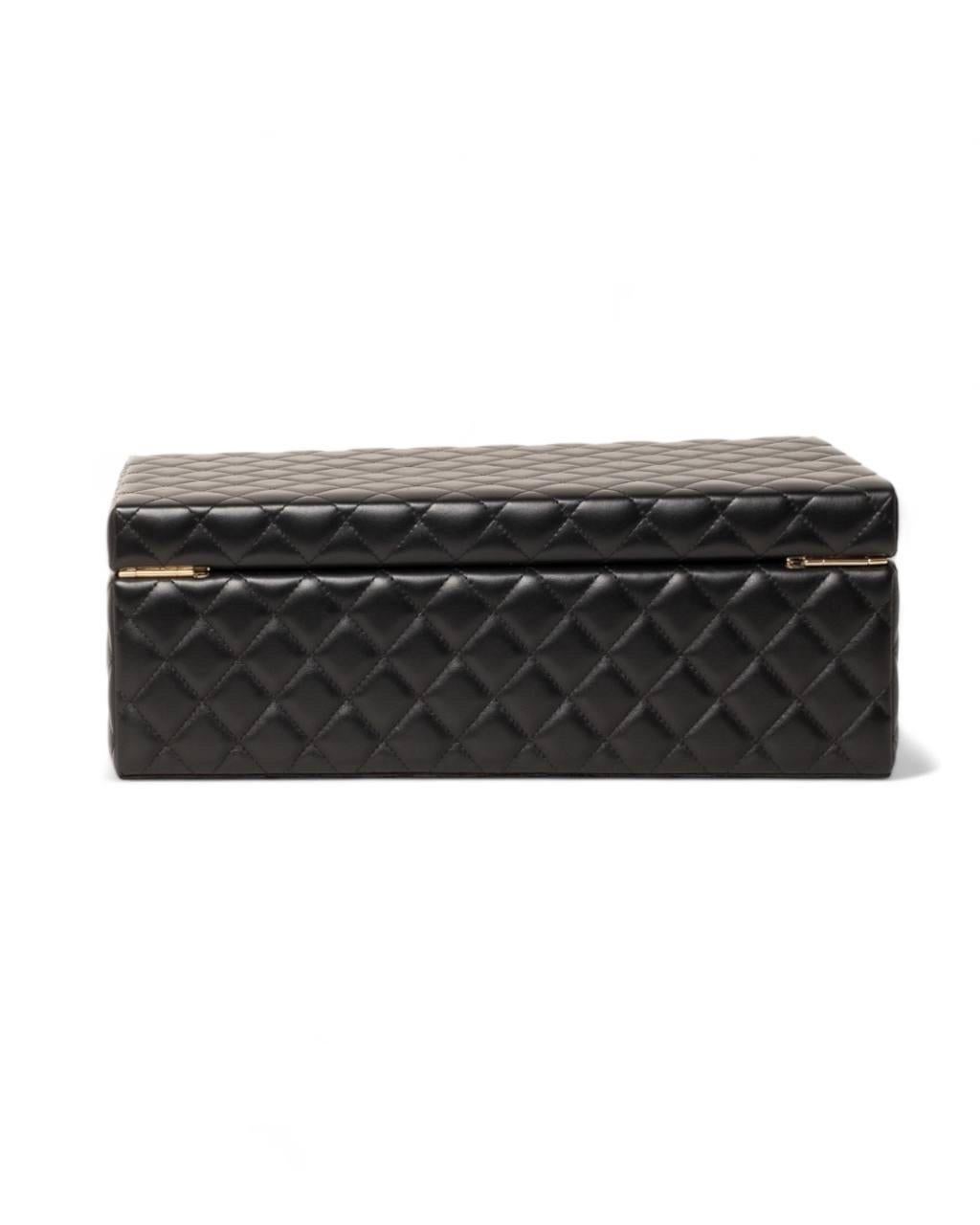 Women's Accessori da Viaggio\ Portagioie Chanel Vanity Case Pearl Trapuntato Nero For Sale