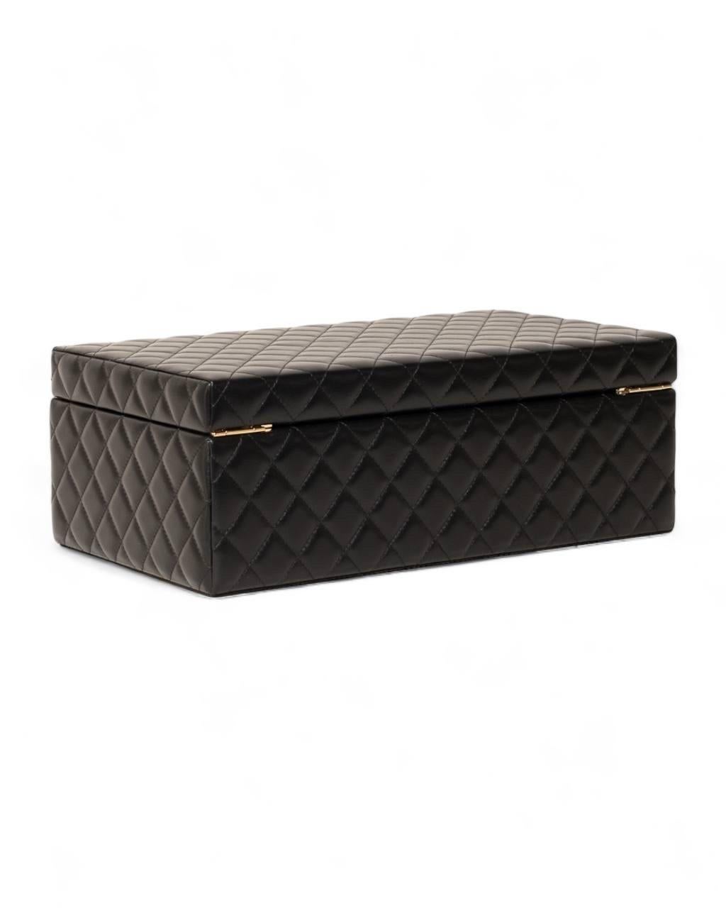 Accessori da Viaggio\ Portagioie Chanel Vanity Case Pearl Trapuntato Nero For Sale 1