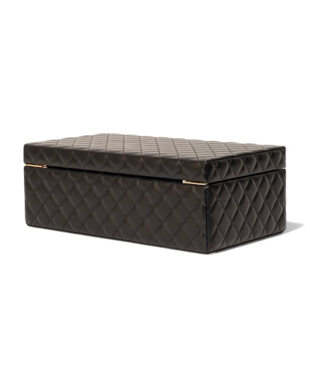 Accessori da Viaggio\ Portagioie Chanel Vanity Case Pearl Trapuntato Nero For Sale 2