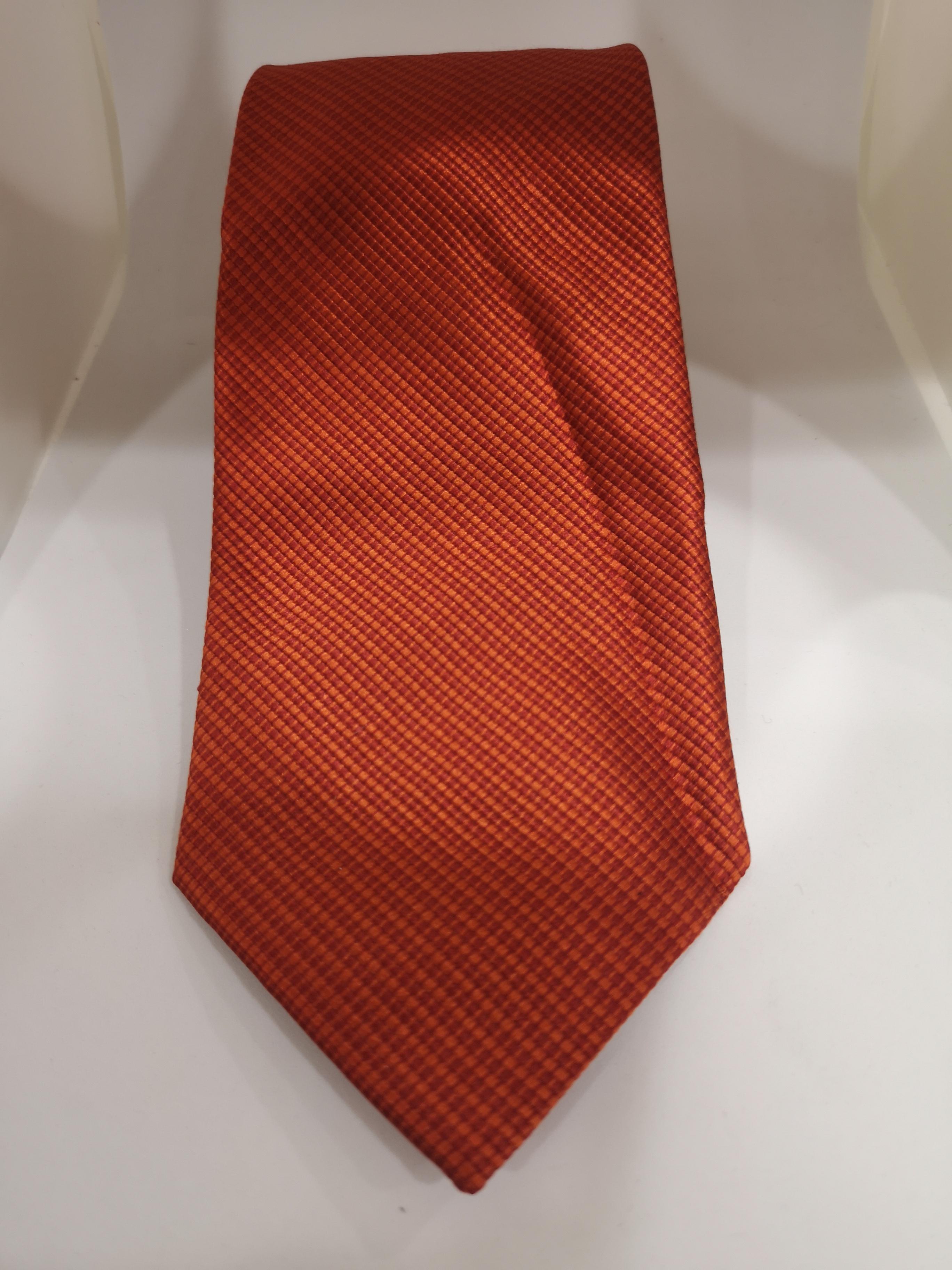 Red Accessori orange silk tie