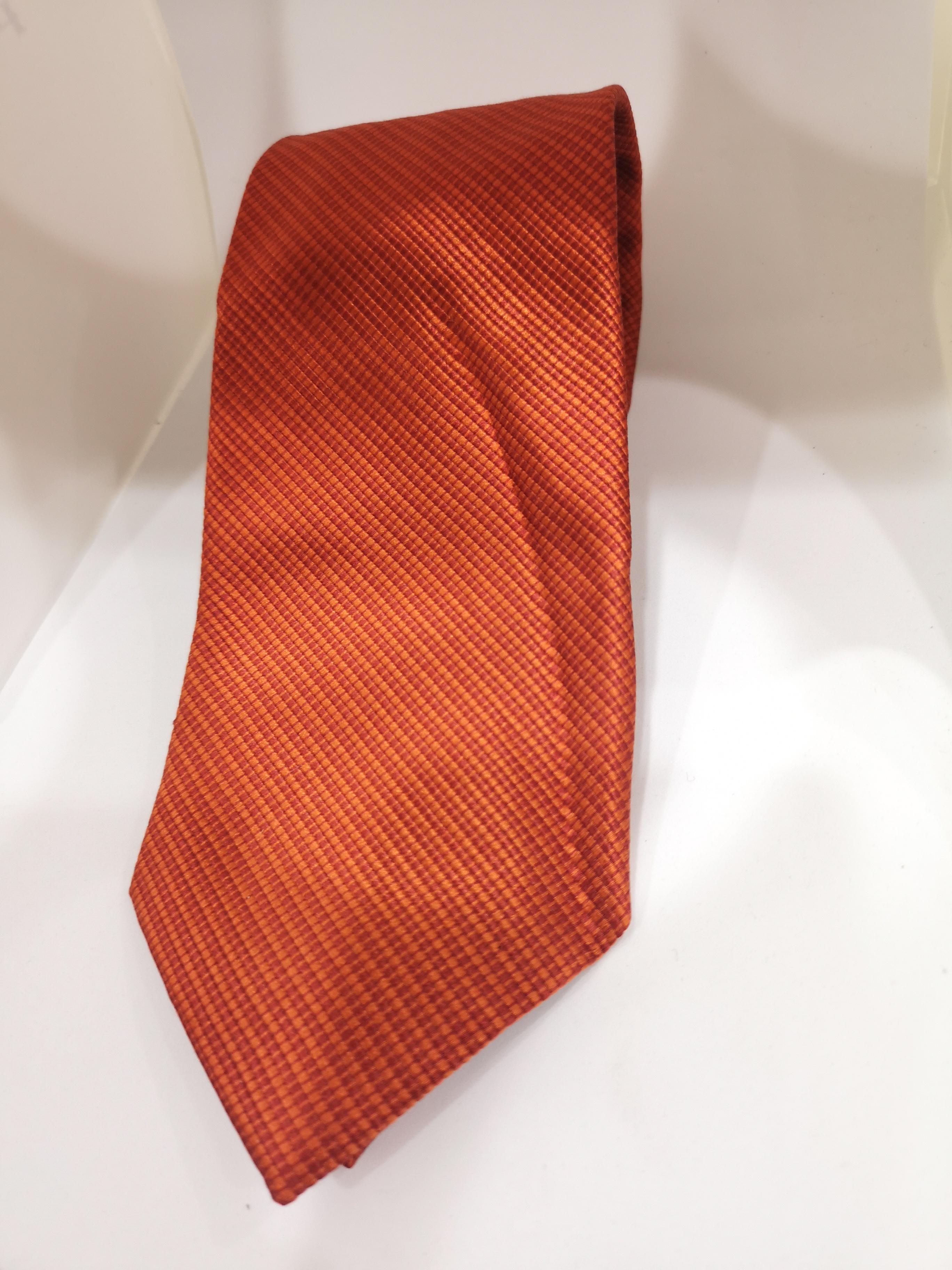 Men's Accessori orange silk tie