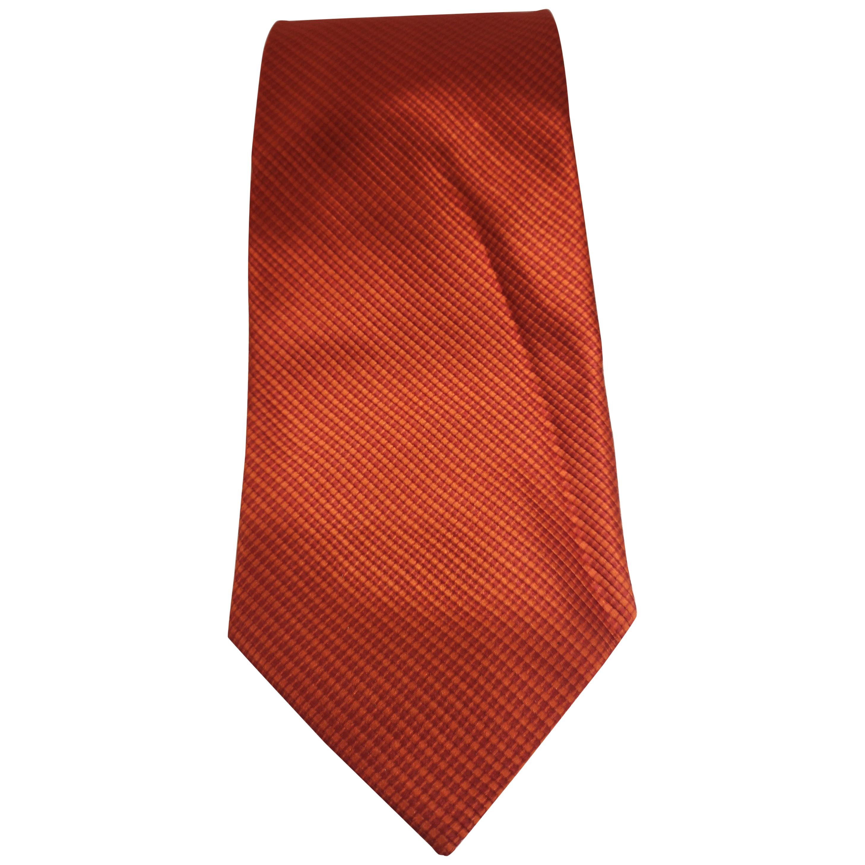 Accessori orange silk tie