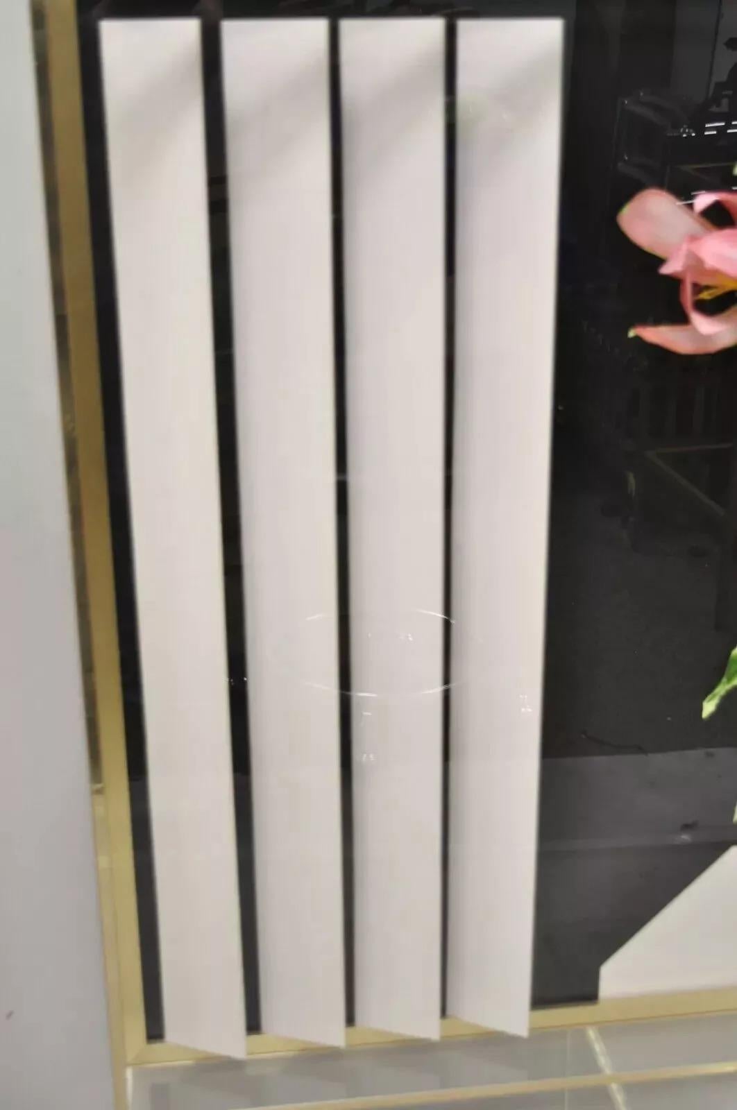 Accessory Art Mid Century Lucite Plexiglass Wall Art Flower Vase Shadow Box For Sale 2