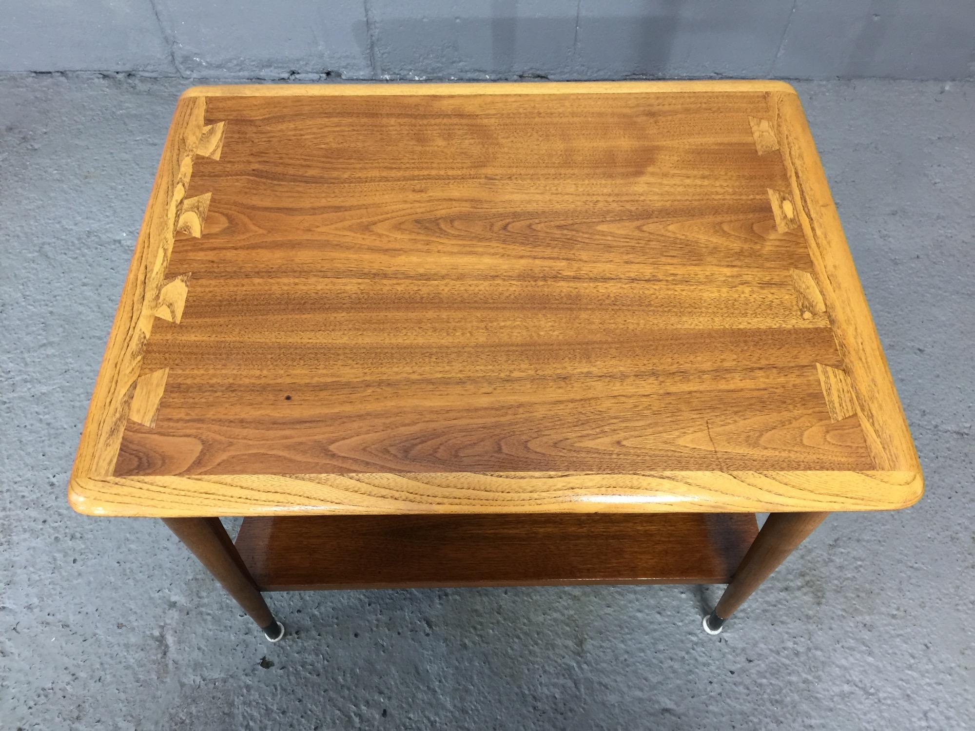 Mid-20th Century Acclaim Series Side Table with Shelf by Andre Bus for Lane