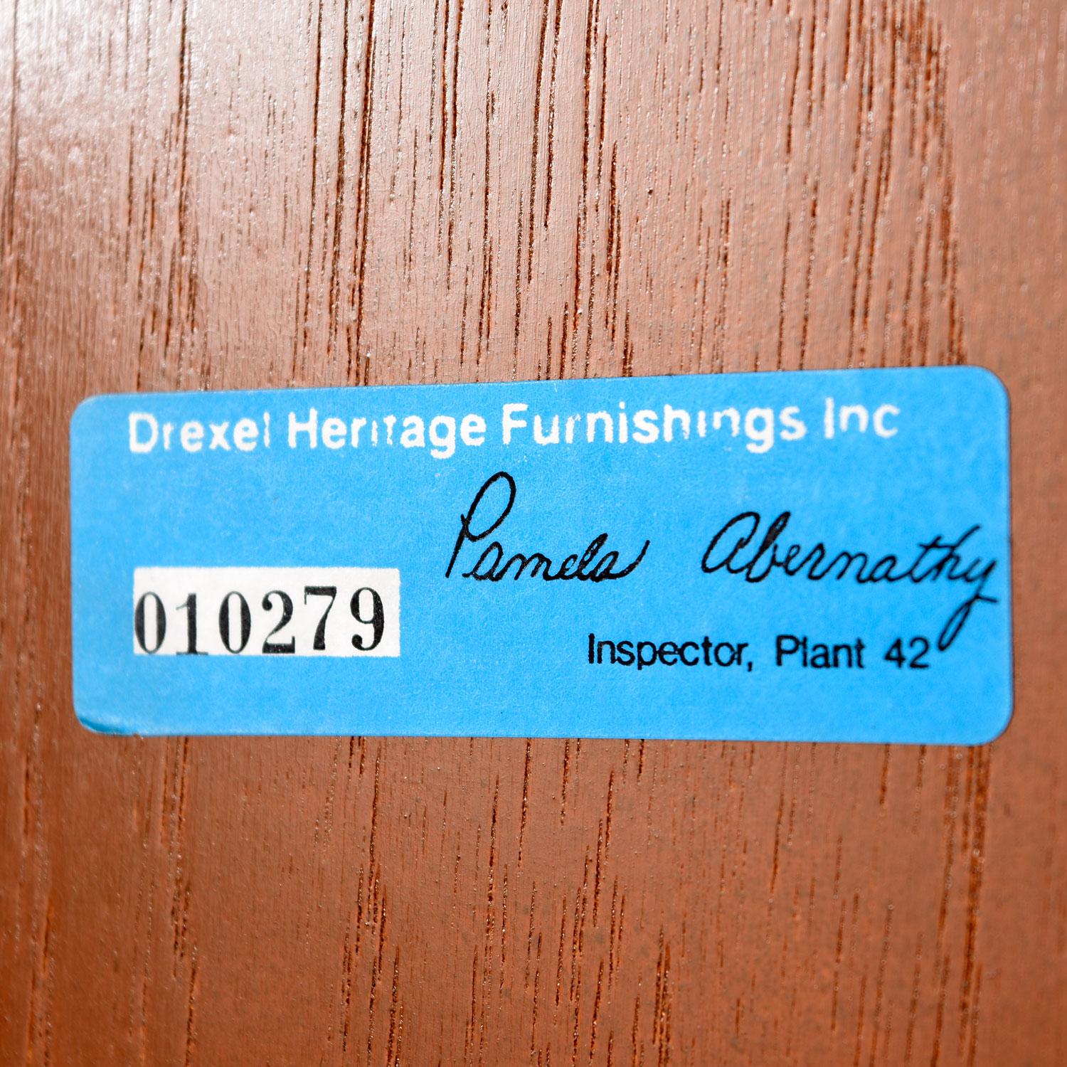 Accolade Collection Campaign Style Corner Bookcase Wall Unit by Drexel Heritage For Sale at 1stDibs