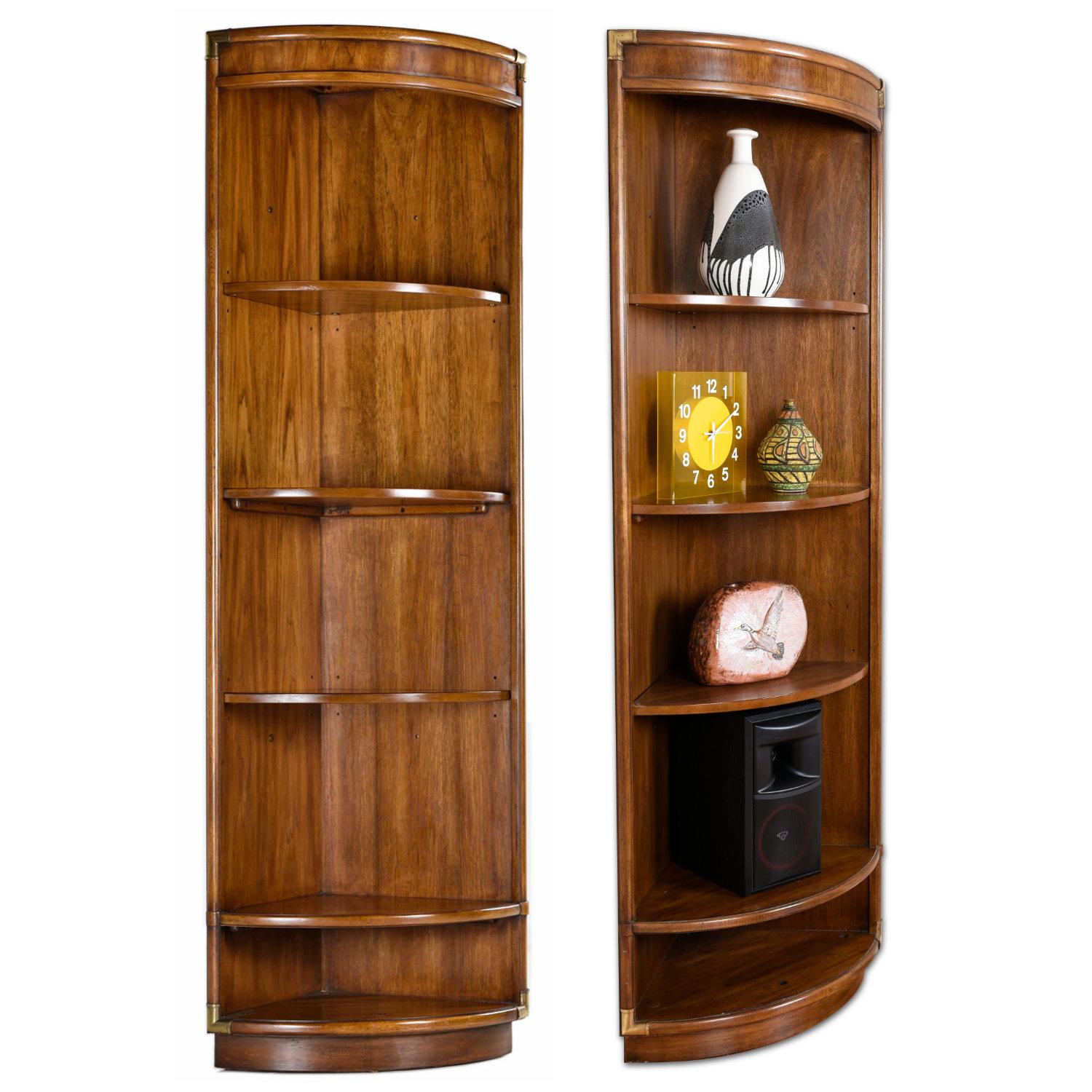 Accolade Collection Campaign Style Corner Bookcase Wall Unit by Drexel