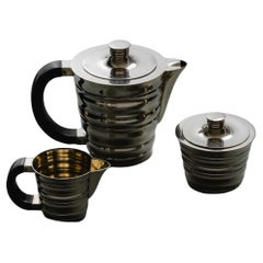 Accolade Tea and Coffee Service, Gio Ponti for Christofle, 1930s