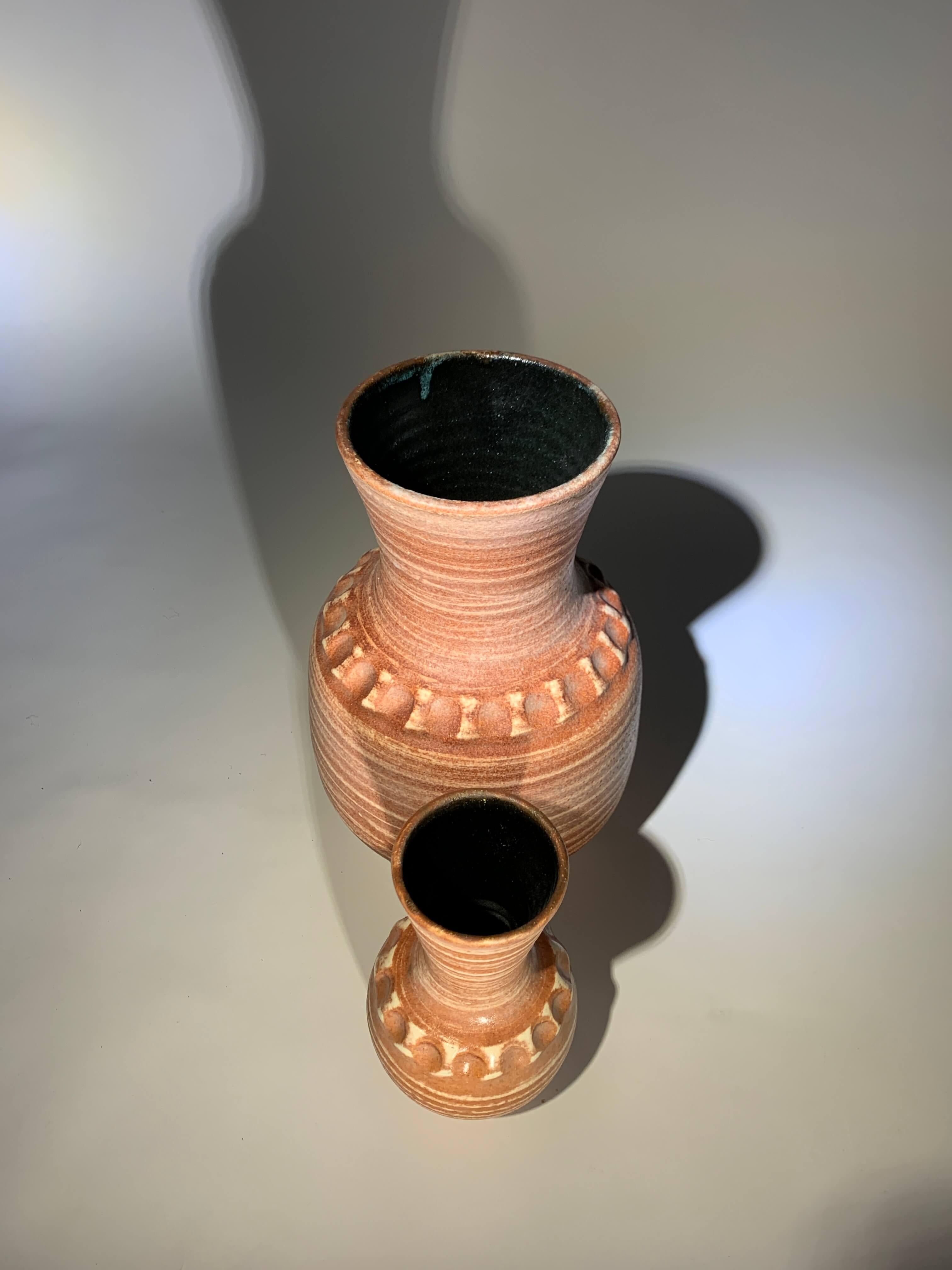 Mid-Century Modern Accolay  2 vases en vente
