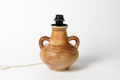 Accolay 20th Century Design Orange Ceramic Table Lamp Signed