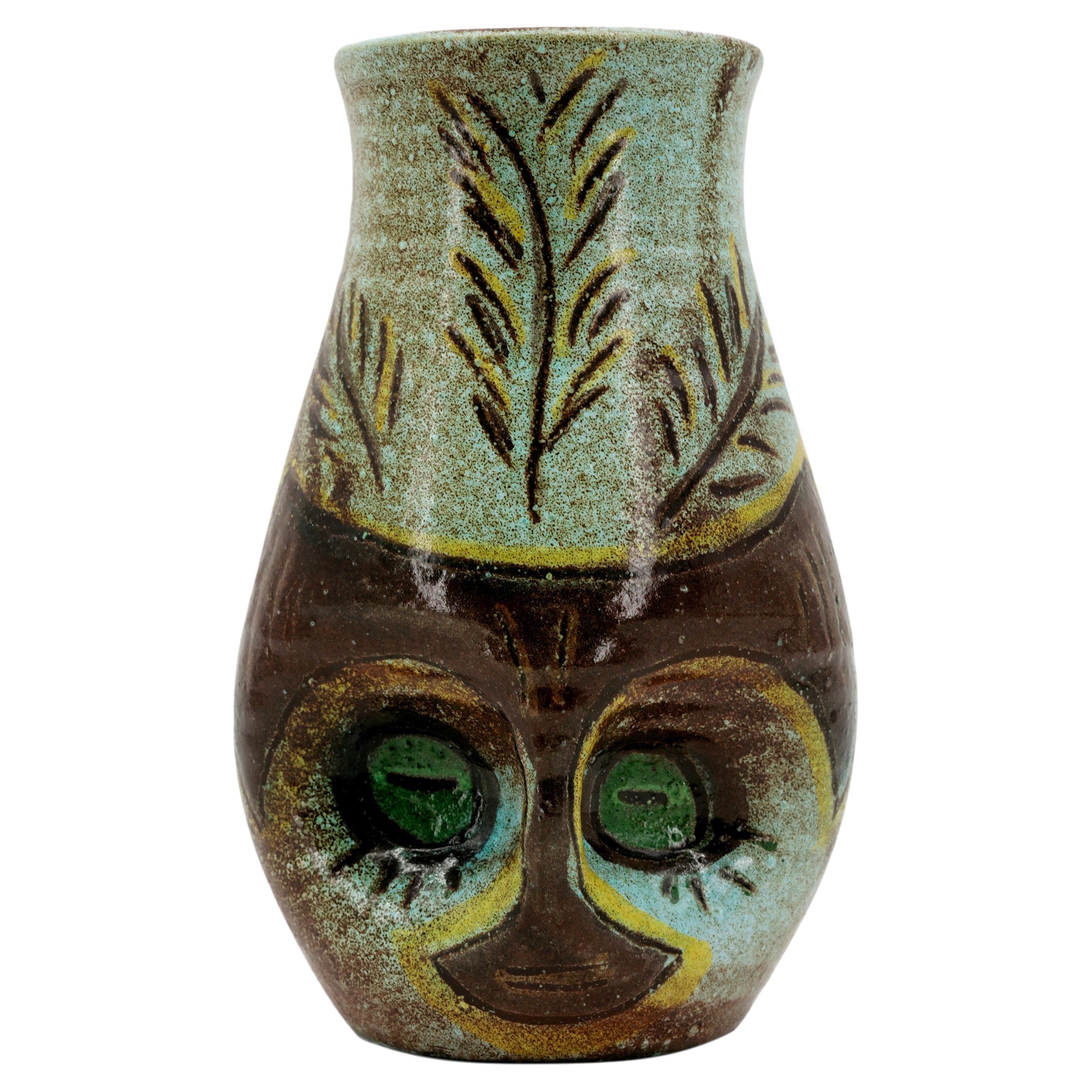 Anthropomorphe Vase mit Tonverzierung, 1950er-Jahre im Angebot