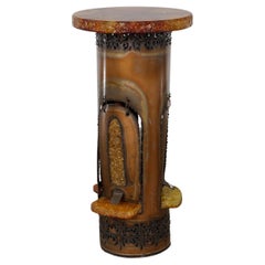 Accolay, Brutalist Accolay Resin Copper Lighting Bar, 1960s
