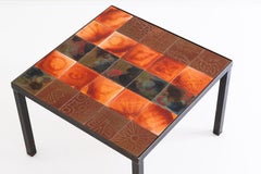 Accolay Coffee Table, Cerabati Ceramic Tiles 20th Century French Design