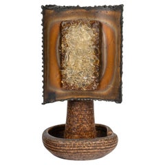 Accolay Ceramic and Metal Table Lamp, 20th Century.