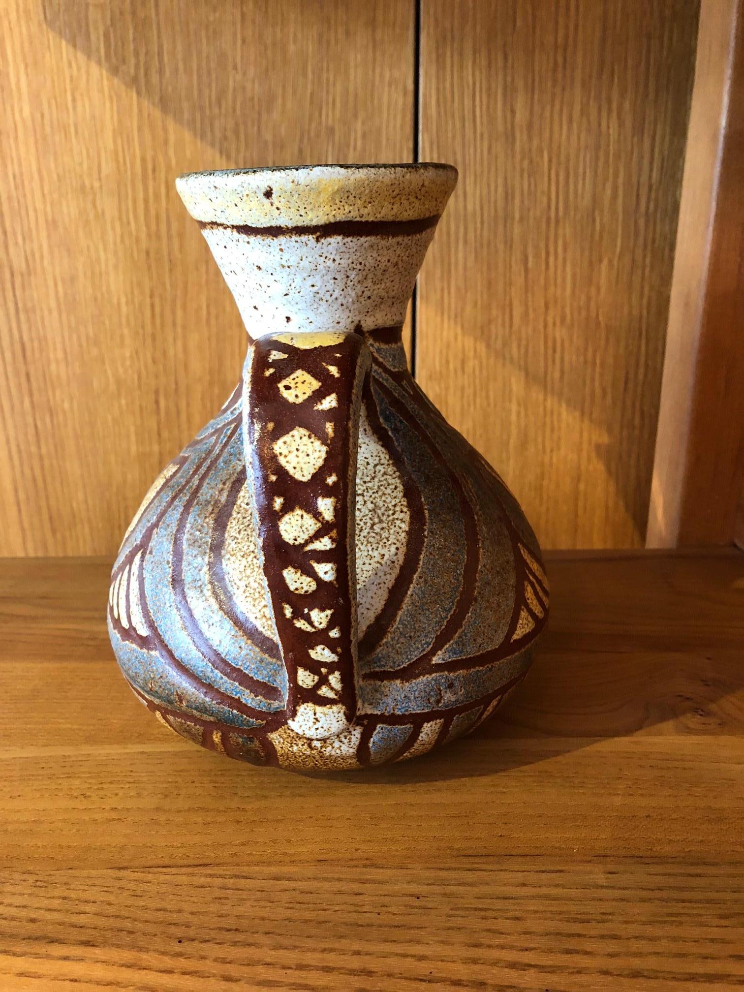 French Accolay Ceramic Jug, France, 1960s For Sale