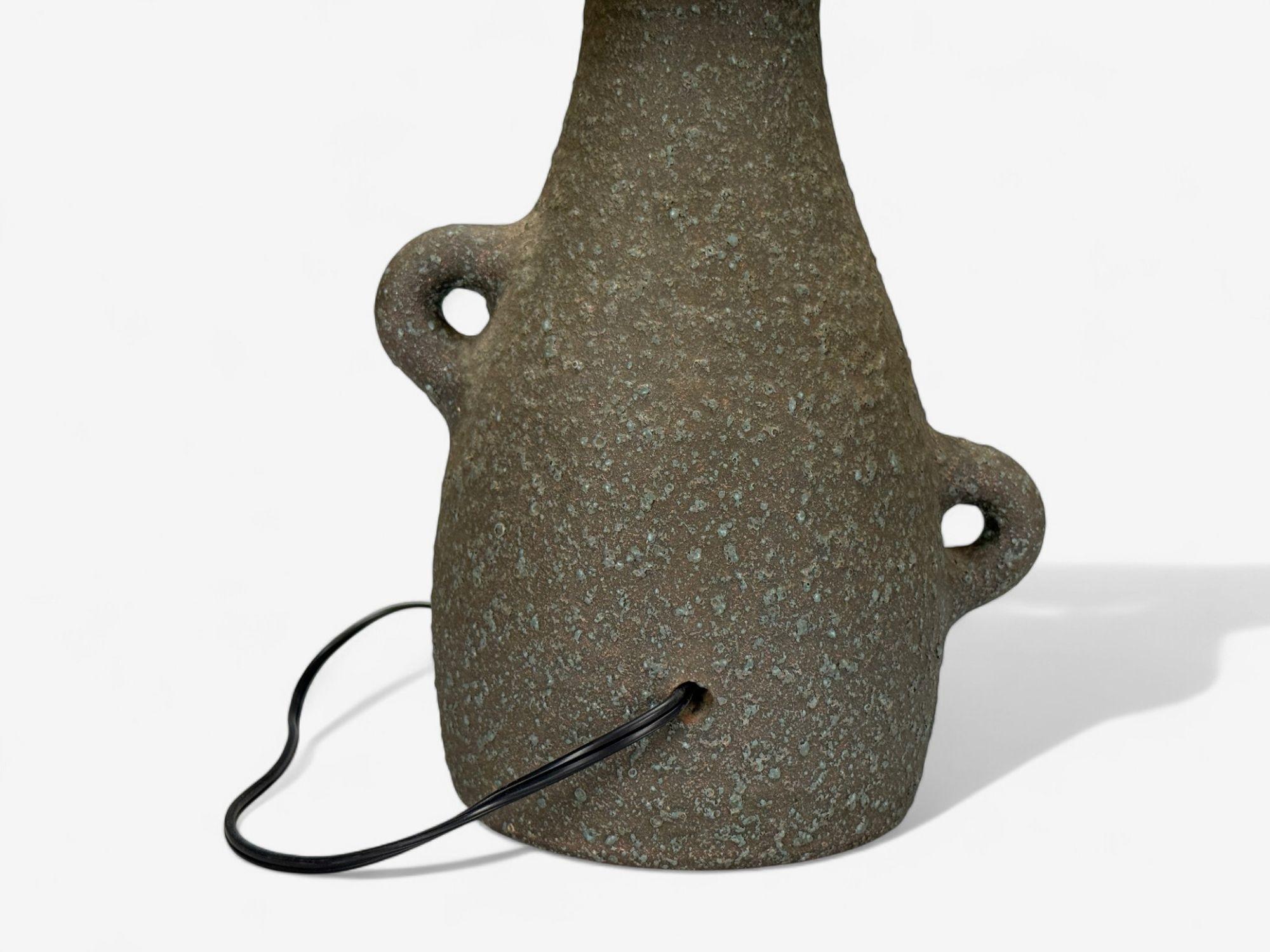 Accolay, Ceramica, Stained Glass, Resina filata, Lampada da tavolo, Francia, anni '60 in vendita 7