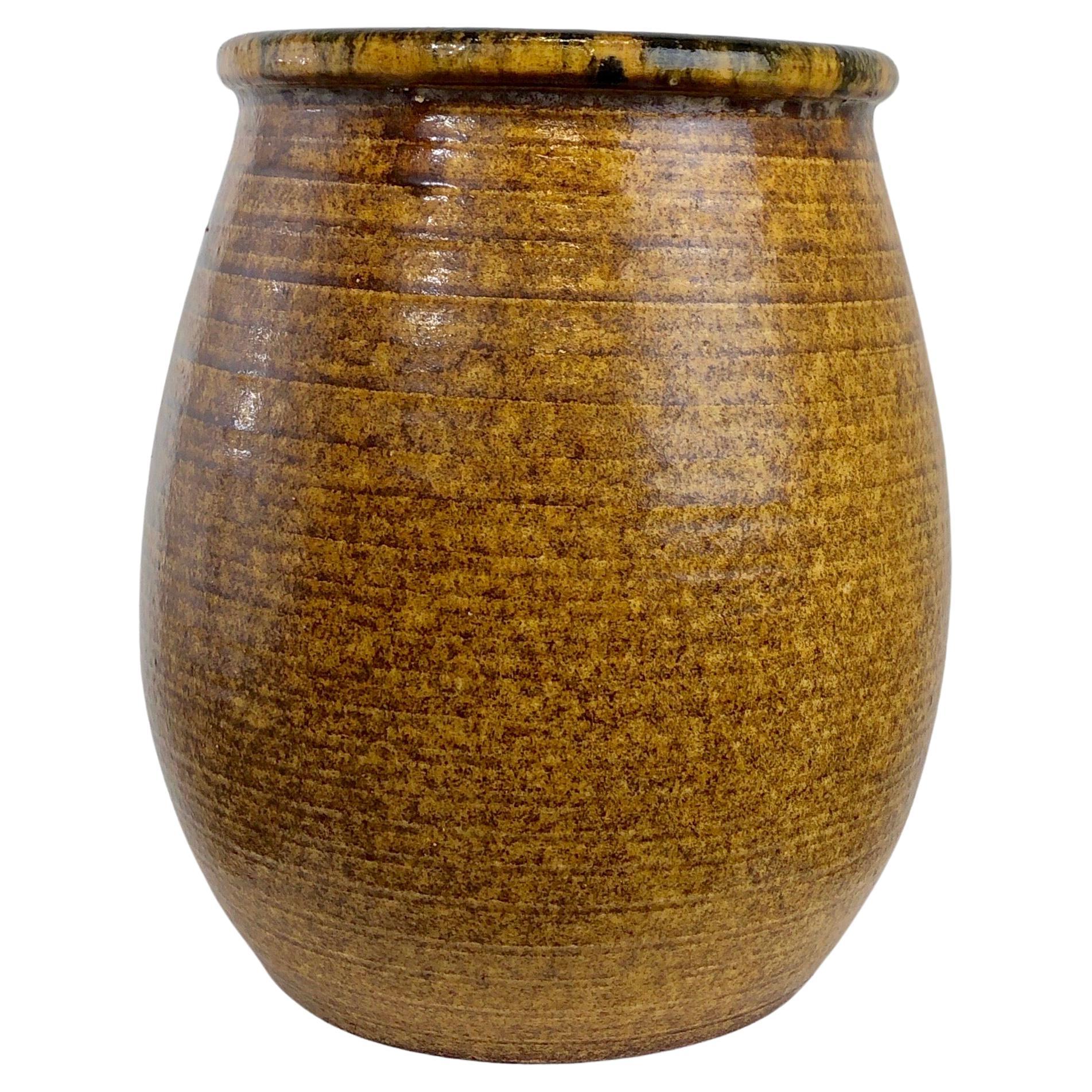 Accolay Ceramic Vase Design Brown Pottery, 1970