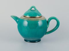Accolay, France, complete ceramic tea service for six people.