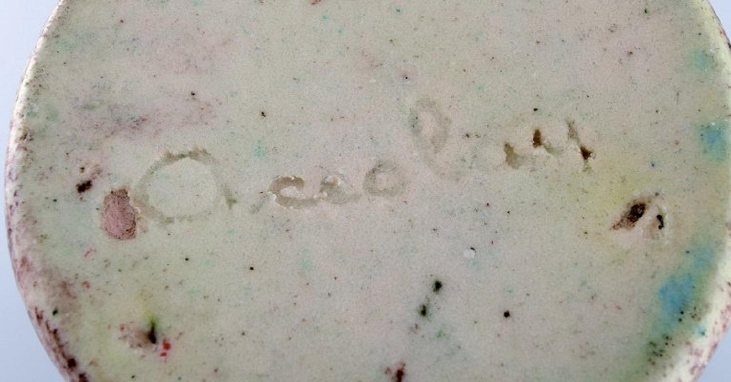 Accolay, Francia, Gran jarrón Art Decó de cerámica esmaltada, años 40 Cerámico en venta
