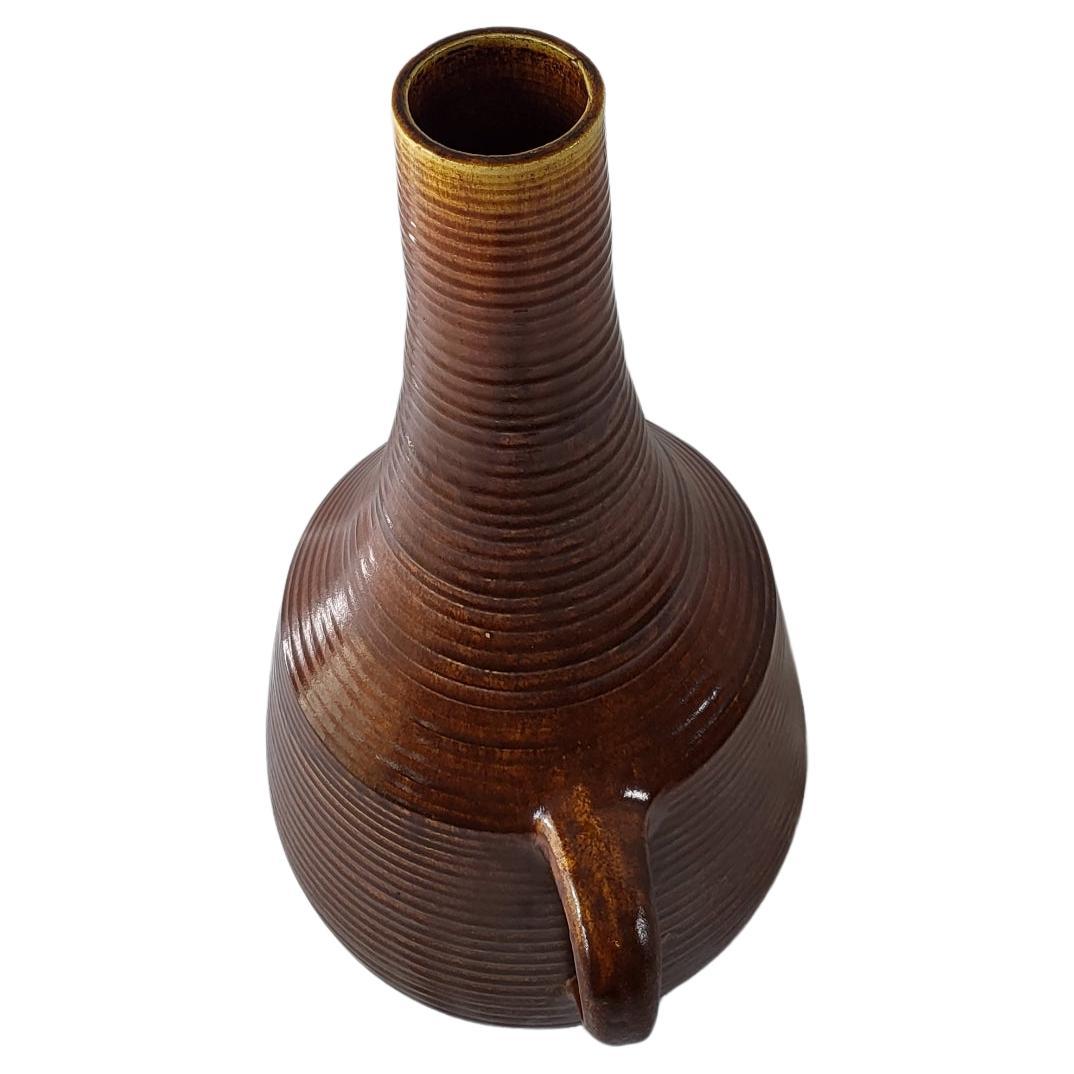Accolay,  Grand pied de Lampe au sol, Vase en Céramique française Emaillé , 1960 Bon état - En vente à AIX-LES-BAINS, FR