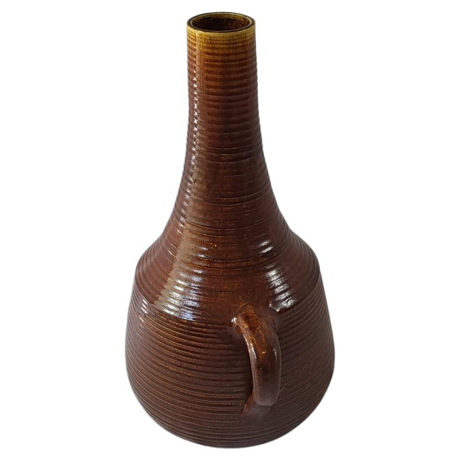 Milieu du XXe siècle Accolay,  Grand pied de Lampe au sol, Vase en Céramique française Emaillé , 1960 en vente