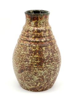 Vase en grès Accolay du milieu du siècle, Design français, années 1950, 16,5".