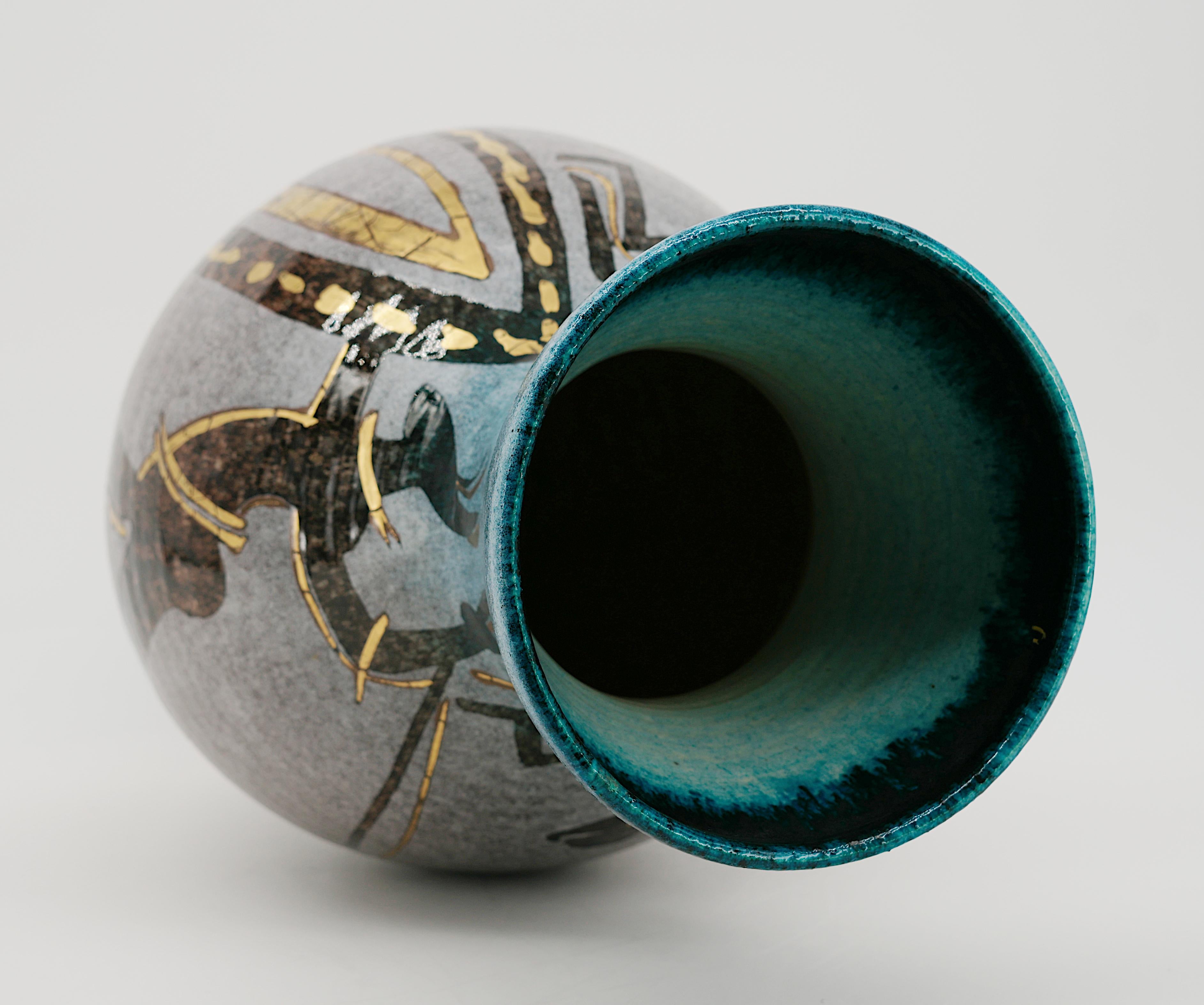 Vaso in gres con scena di caccia di Accolay Museal, anni '50 in vendita 4