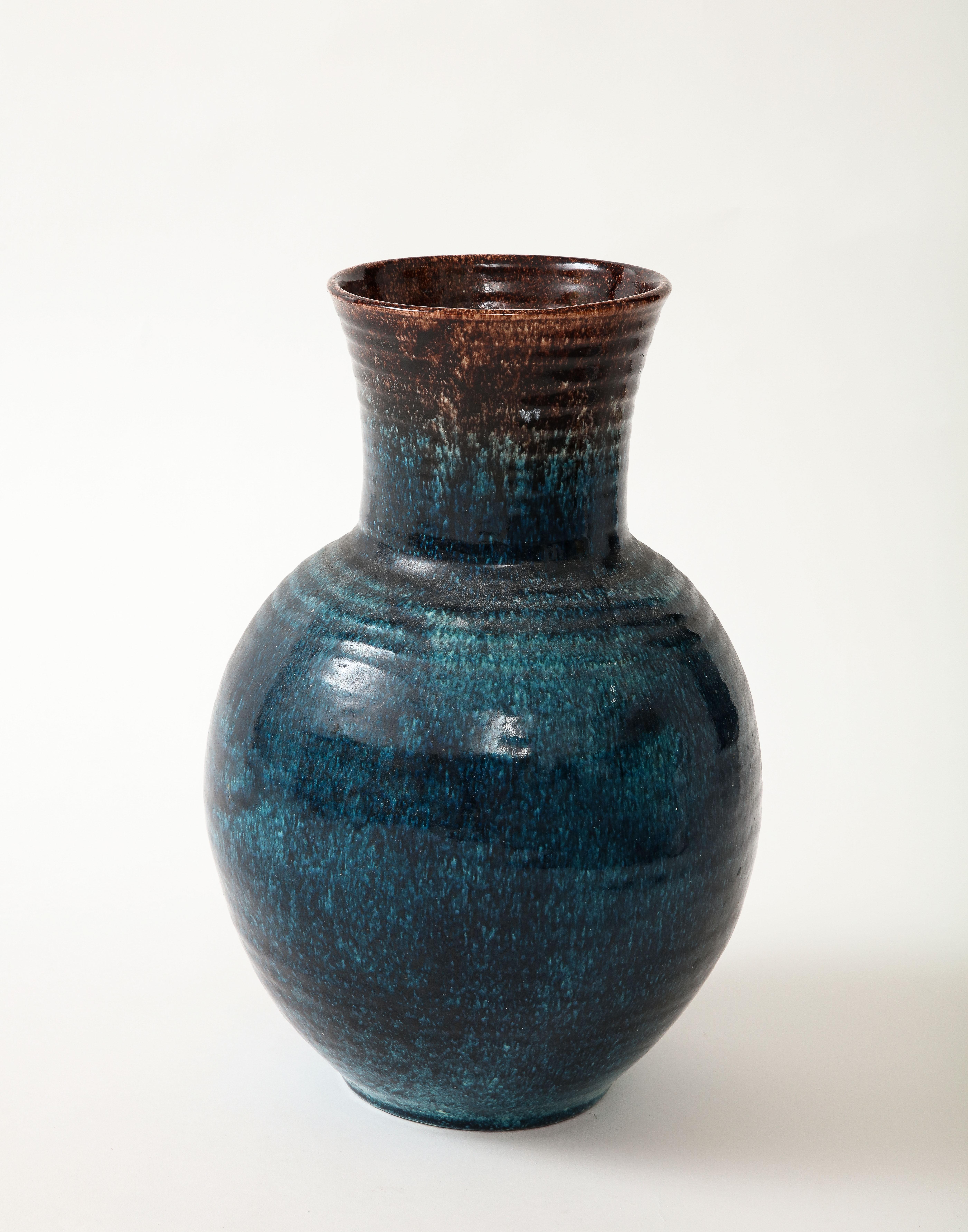 20th Century Accolay Pottery Vase For Sale