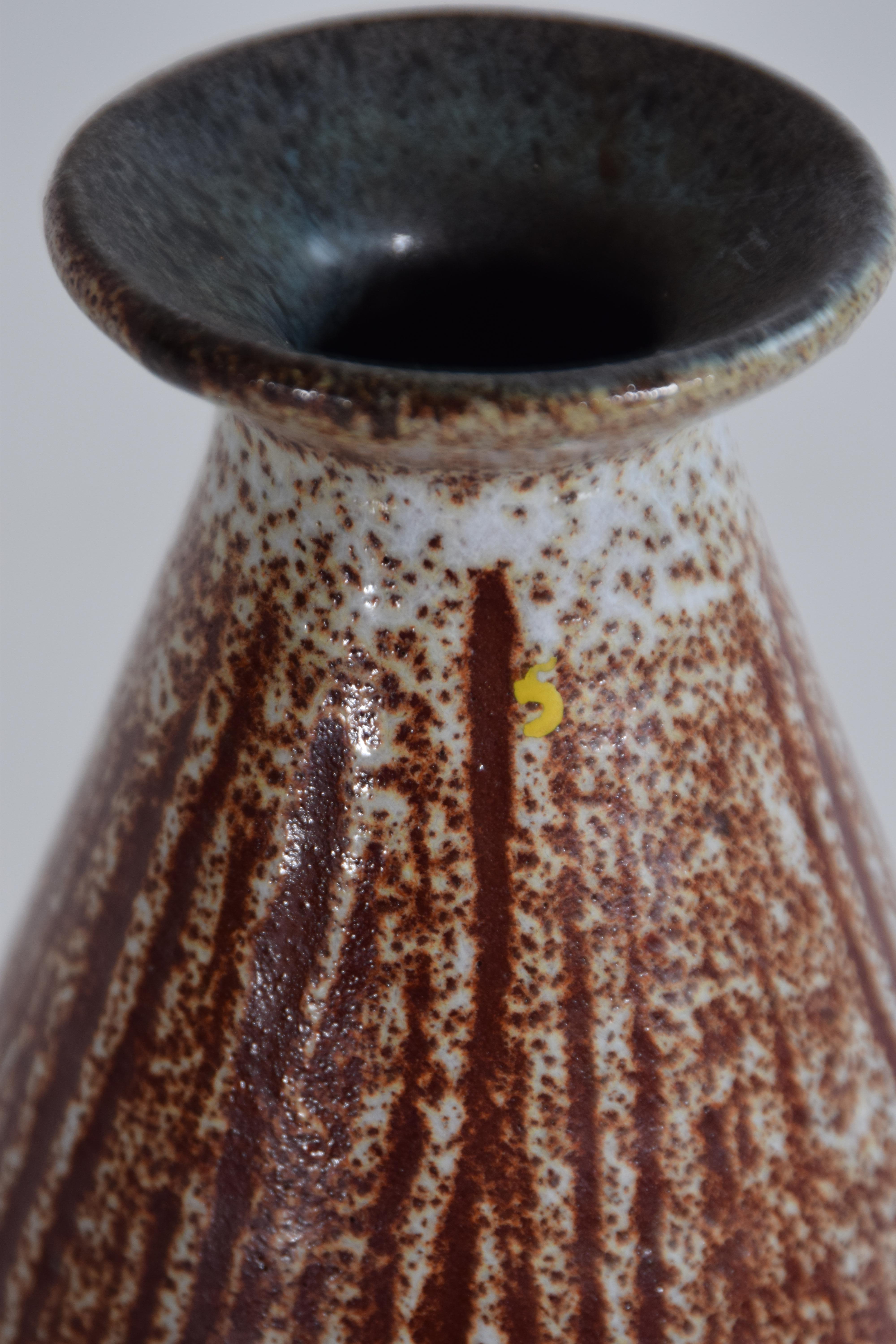 Mid-Century Modern Accolay Pottery Vase from France For Sale