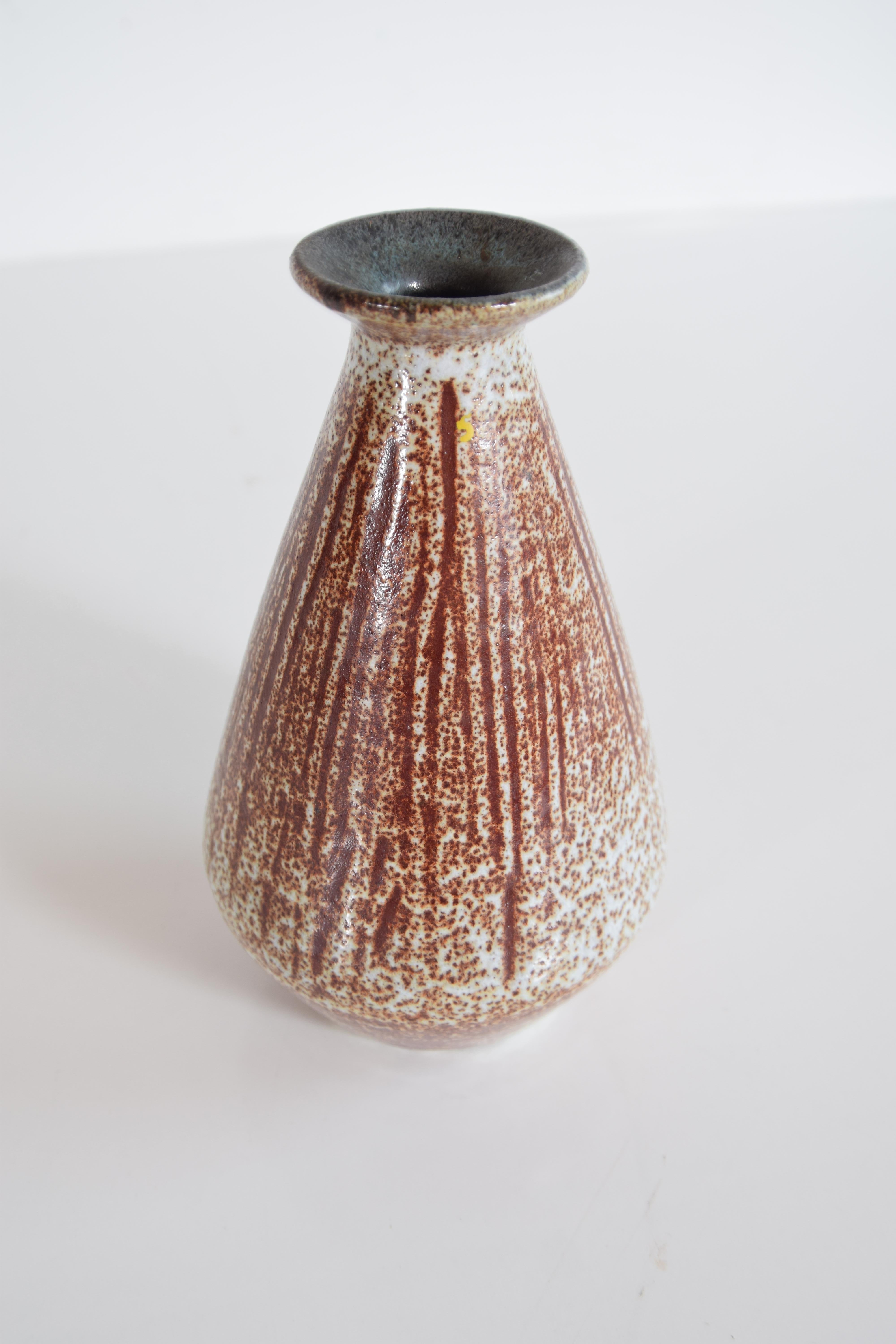 French Accolay Pottery Vase from France For Sale