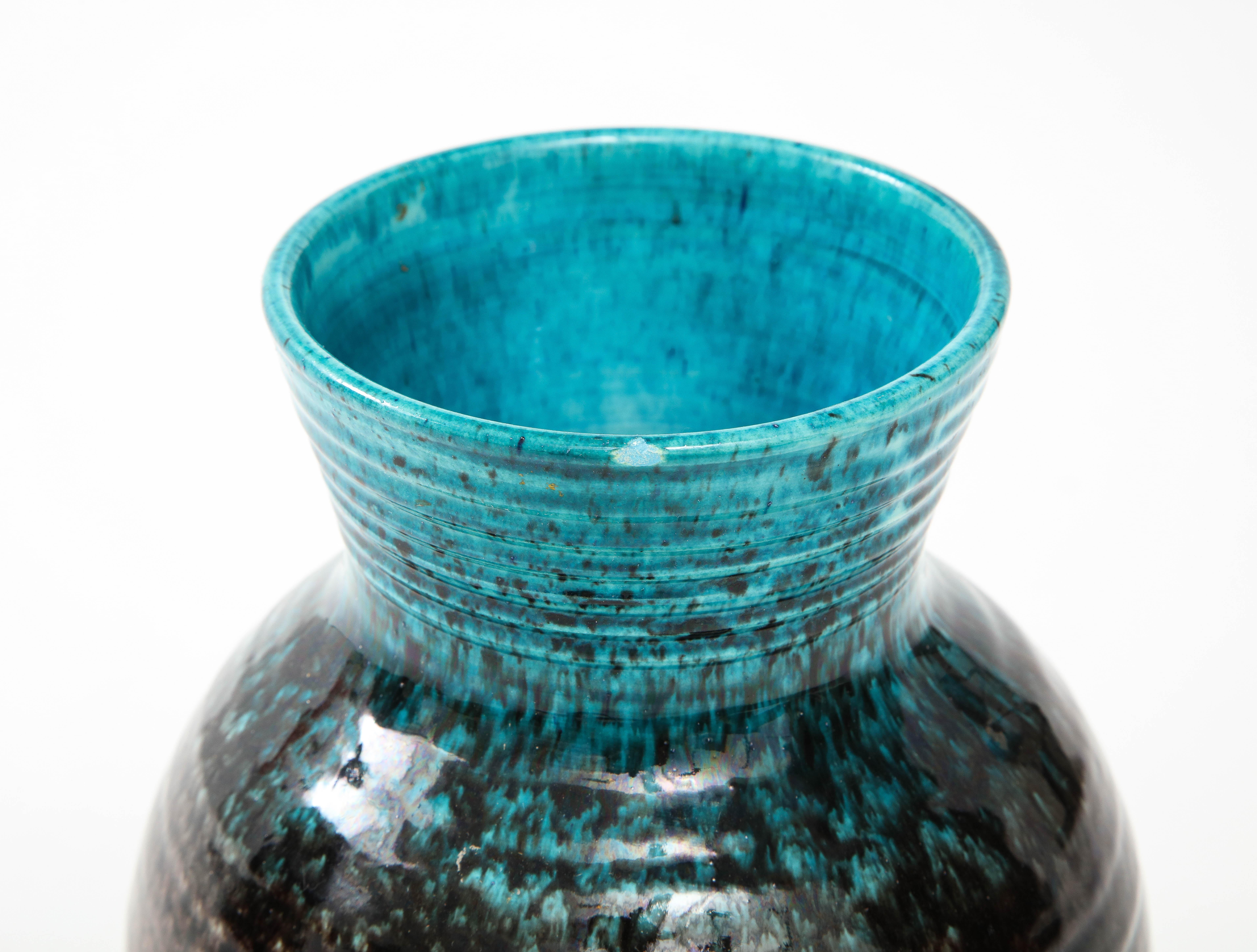 Accolay Speckled / Ombre Glazed Vase For Sale 2