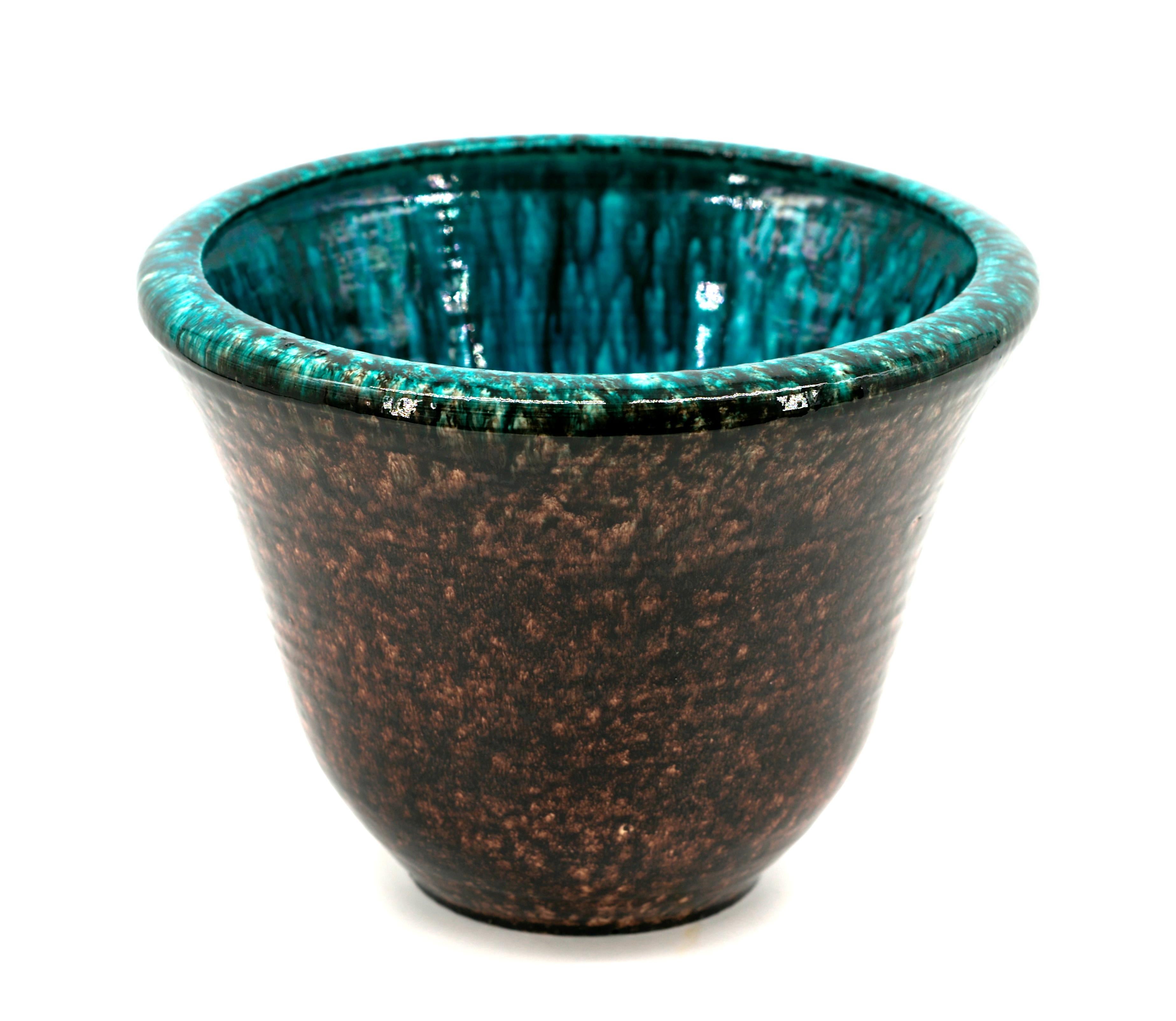 Mid-Century moderno Cache-pot in gres di ACCOLAY, anni '50 in vendita