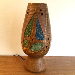 Accolay Table Lamp Terracotta and Resin, France, 1960s